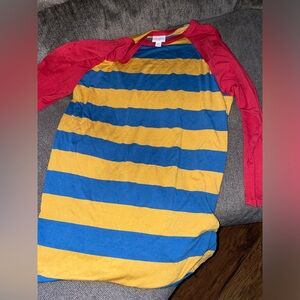 LuLaRoe Striped Long Top Size M Casual Loungewear